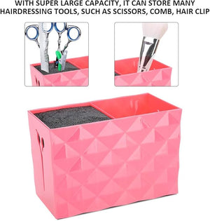 Professional Salon Hairdresser Tools Storage Case Holder Rack for Salon Accessories Scissor Combs Clips Organizer Pet Groomer Shears Rack (Red)