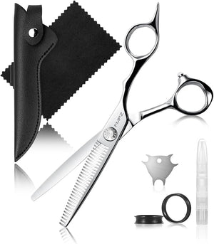 Professional Hair Thinning Shears Hair Cutting Texturizing Teeth Scissors - 6 Right Hand HIGH-END Extremely Sharp Scissors 440C Stainless Steel for Salon Home Stylists