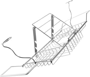 Over The Tub Racks Shower Organizer Bathtub Wine Holder Chrome Bath Storage Extendable Tray