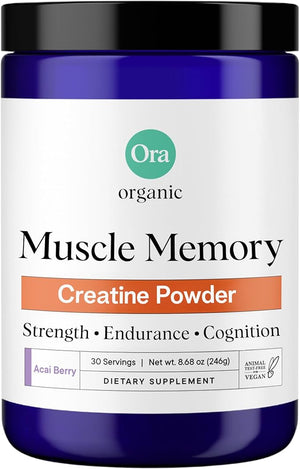 Ora Organic Creatine Monohydrate Powder World's Most Advanced Micronized Creatine Monohydrate for Outstanding Strength Energy and Recovery for Women &amp Men Acai Berry Flavor 5g per Serving