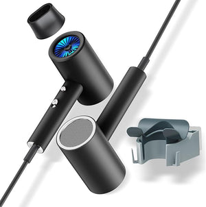 Salon Styling Hair Dryer with Wall Holder¡¼Blue Light Negative Ions¡½ Fast DryingHigh Power HairDryer for Home &amp Travel¡¼Equipped 360 Rotatable Blow Dryer Stand ¡½ 110V Matte Texture - Graphite Ash