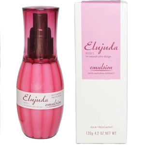 Mil-bon Elujuda Hair Emulsion 120g/4.2oz - Japanese Hair Treat-ment Care for Damaged Hair with Natural Extracts Moisturizing Baobab &amp Aqua Collagen Hair Products for Normal to Thick Stiff Hair