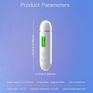 Skin Hydration Tester Rechargeable Moisture Tester Digital LCD Display Skin Oil Content Analyzer Face Care Tool for Beauty Salon Spa Gift Hydration Monitor