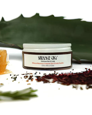 SHIMMER CHEF Hibiscus Rosemary Compote Hair &amp; Scalp Fortifier | Botanical Elixir | Conditions &amp; Strengthens, Restores Shine | Balances Scalp Microbiome | Promotes Healthy Hair &amp; Uplifted M