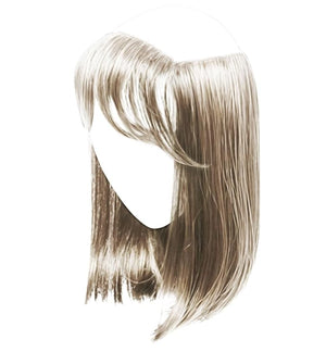Gabor Under Cover Halo Hair Piece Designed to Wear Under Your Hat, Shoulder Length Straight Hairpiece With Detachable Bangs, GF119 Silver And Smoke