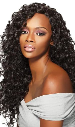 Outre Human Hair Blend Weave Premium Purple Pack Brazilian Boutique Virgin Deep 18 20 22+Free Closure (18 20 22 Inch 950)