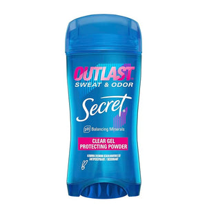 Secret Antiperspirant Deodorant for Women, Protecting Powder Scent, Clear Gel, Outlast Xtend, 2.6 Oz (Pack of 6)