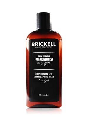 Brickell Men's Daily Essential Face Moisturizer for Men, Natural and Organic Fast-Absorbing Face Lotion with Hyaluronic Acid, Green Tea, and Jojoba, 4 Ounce, Unscented