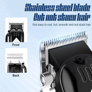 Professional Hair Trimmer Hair Clippers for Men, Nose Hair Trimmer Shaver Set,Cordless T-Blade Beard Trimmer Barber Clippers,Electric Razor Foil Shavers for Haircut Grooming Kit, Black