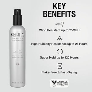 Volume Spray Non Aerosol 25 | Super Hold Finishing Spray | High Humidity Resistance | Flake-Free and Fast-Drying | All Hair Types