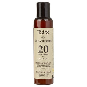 Tahe Organic Care Oxygenated Emulsion for Hair Coloring Mix For Difficult Gray Coverage. ECO-certified and Animal Friendly ingredients. (20 Vol 100ml)