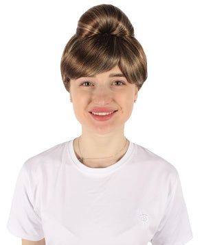 Women's Premium Bun Wig - Adjustable Capless Hair extensions with Realistic Synthetic Fibers - Multi-Color Elegant Bun Hairpiece for Halloween Cosplay and Everyday Wear Mixed Blonde