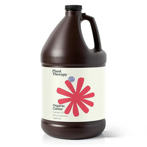 Plant Therapy Castor Oil USDA Organic Cold Pressed 100% Pure Hexane Free 1 Gallon Conditioning &amp Healing for Dry Skin Hair Growth Eyelashes