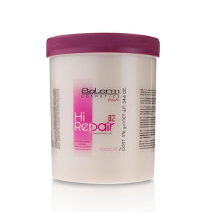 SALERM - Hair Repair Mask - Hi Repair Mask 02-1000 ml - Deeply Moisturizes Damaged Hair - Repairs and Rejuvenates - Shinier and Softer Hair - Immediate Effect