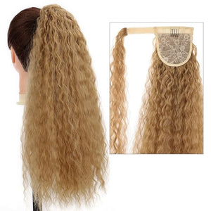 Hair Accessories 22" Long Curly Ponytail Extension Hairband Hair Clip Synthetic Puffy Ponytail Hair Extension Wrapped Bun Women's Wig Hair Pieces For Women(14)