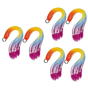 Housoutil 3sets Elastic Hair Ties for Braids and Ponytails Braid Wig Accessories for Stylish Hair Extensions for Parties and Daily Use