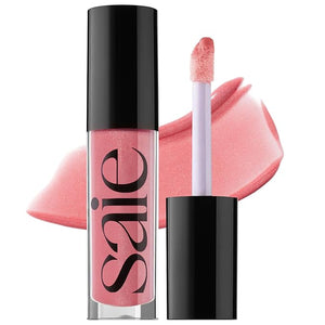 Saie Glossybounce - Hydrating Lip Gloss and Tinted Lip Oil Hybrid with Hyaluronic Acid &amp; Jojoba Oil for Non-Sticky, Ultra-Shiny, Plump &amp; Soft Lips - Everyday Makeup Essential - Disco (.17 oz)