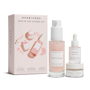 HERBIVORE Skin In The Clouds 3-step Plumping Hydration Gift Set | Cleanser Cream Serum | Plant -Based