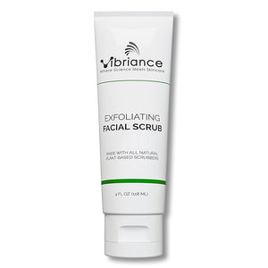 Vibriance Ultra-Gentle Face Scrub 4 fl oz - Exfoliating Facial Wash Unclogs Pores - Sulfate and Paraben-Free Exfoliator For All Skin Types - Made with Natural Ingredients