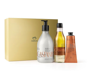 natura - Brazil Nut Deep Nourishing Holiday Gift Set ? Triple-Phase Shower Oil 200 ml + Body Lotion 400 ml + Hand Cream 75 g ? 100% Vegan Rich in Omega 6 &amp 9 Deep Hydration &amp Radiance