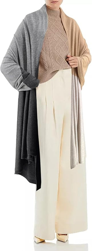 Moss Rose Women's Shawl Wrap Poncho Ruana Cape Open Front Cardigan Shawls for Fall Winter
