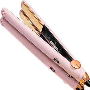 TYMO Flat Iron Hair Straightener and Curler 2 in 1 with 10s Fast Heating 1 Inch Professional Titanium Straightening Curling Iron with 32 Adjustable Temp and Automatic Shut Off