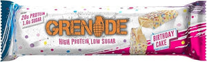 Grenade Carb Killa High Protein and Low Sugar Candy Bar 12 x 60 g - Birthday Cake