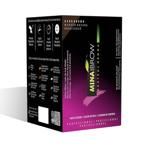 Mina ibrow Hair Color Refill Pack Dark Brown|Natural Professional Spot coloring Hair Tinting Powder Water and Smudge Proof Organic Hair Coloring Kit Providing Vibrant Long-lasting Color Result