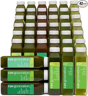 Raw Generation Deep Detox Cleanse ? 7-Day Juice Cleanse with 60% Less Sugar for Weight Loss Energy Clearer Skin &amp Gut Health ? 42 Chlorophyll-Packed Juices to Detox Your Body and Reset Your Diet