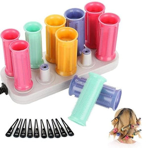 Professional Electric Curling Rollers Compact Curler Electric Heated Rollers Electric Curling Roll Hair Tube with Hair Clip Heated Curler Hair Styling Tool for Short and Long Hair(3 Centimeters)