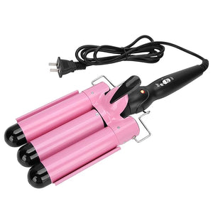 Waver Hair Tool Adjustable 3 Curling Iron Wand with LCD Temperature Display for Women Home and Travel