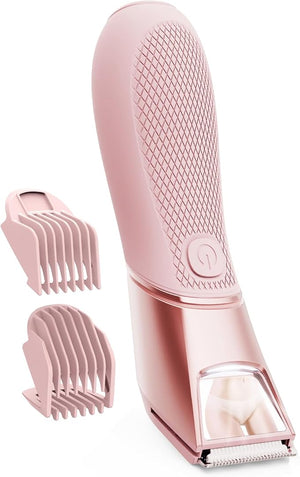 Bikini Trimmer for Women: 3-in-1 LED Trimmer &amp; Mirror with Travel Lock for Flawless Bikini, Underarm, and Leg Care