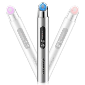REDLOOK Depuffing Wand - Multi-Mode Cold &amp; Heat Eye with Massager,At Home Face Roller Tool, Beauty Wand for Puffiness Reduction, Dark Circles, and Let The Skin Be Full of Radiance - Silver