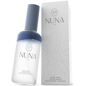 NUNA Ultra Hydrating Face Serum Spray with Peptides Niacinamide Hyaluronic Acid &amp Botanical Extracts ? Korean Lightweight Moisture Boost Facial Mist &amp Setting Spray for Makeup ? 3.38 fl oz