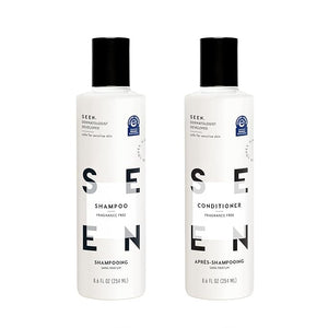 SEEN Shampoo &amp Conditioner Bundle Fragrance-Free - Non-Comedogenic &amp Hair Care - Dermatologist-Developed Safe for Sensitive Eczema &amp Acne-Prone Skin