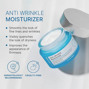 goPure Glyco-Peptide Anti Wrinkle Face Cream - Hyaluronic Acid Moisturizer for Face with Glycolic Acid, Peptides, and Vitamin E - Hydrating Facial Moisturizer with Anti-Aging Formula - 1.7 fl oz