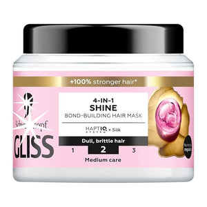 Gliss Liquid Silk 4-in-1 Highlighter Bond Building Mask for Hair, 400 ml, Mask for Hair Strengthening and Shine