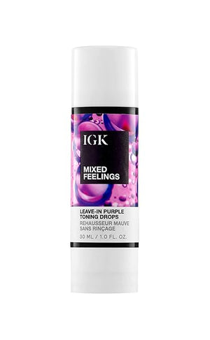 IGK MIXED FEELINGS Leave-In Blonde Toning Drops | Brighten + Neutralize Brass | Vegan + Cruelty Free | 1 Oz