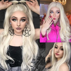 Mixed Green Wig Synthetic Lace Front Olive Green Wig Long Body Wavy Heat Resistant Fiber Long Wig Cosplay ¡¦ (60#)