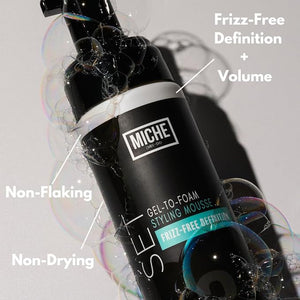 Miche Beauty Set Gel to Foam Mousse - Lightweight Styling Foam for All Hair Types Long-Lasting Hold &amp Definition Flexibility &amp Frizz Control 7.5 fl oz