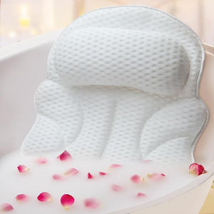 Bath Pillows for Tub ? 4D Air Mesh Bathtub Pillow with Head, Neck &amp; Shoulder Support, Larger Size Non-Slip Tub Pillow for Bathtub &amp; Jacuzzi, Bath Tub Pillow with Wash Bag, Gift for Women &amp;