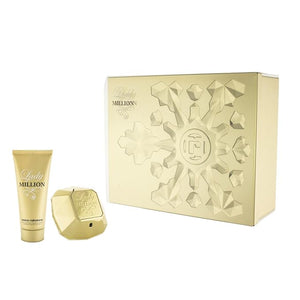 Paco Rabanne Lady Million Women Gift Set (Eau De Parfum Spray Sensual Body Lotion)
