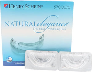 Natural Elegance at-Home Teeth Whitening Kit ? 7 Pairs of Prefilled Trays (Upper &amp; Lower) ? Carbamide Peroxide Gel ? Mint Flavor