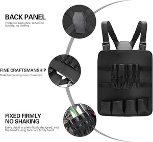 CGBARBER Leather Fashionable &amp; Functional Chest Rig Bag for Barbers, Haircut Tools&amp;Hairdresser scissor Shears Bag (Black)