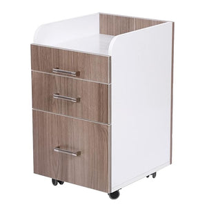 Milan Pedicure Trolley Pedi Rolling Cart Nail Salon Spa Storage Drawer Ash Wood