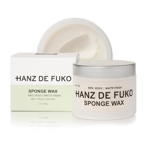 Hanz de Fuko Sponge Wax ? Premium Men¡¯s Hair Styling Wax for a Medium Hold Semi-Matte Finish ? Ideal Texture Product for All Hair Types Especially Thick Hair ? 2 oz Travel Size