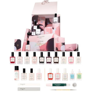 Manucurist Green &amp; Active Advent Calendar 2025-24 Full Size Products : Green Nail Polish Colors, Active Glow, Nail Care &amp; Accessories - Christmas Gifts for Women - Advent Calendar for Adults