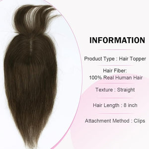 Odir Clip in Bangs for Women Real Human Hair Dark Brown 360¡Æ Cover Hairpieces Clin on Fringe Wispy Bangs Hair Toppers for Thinning