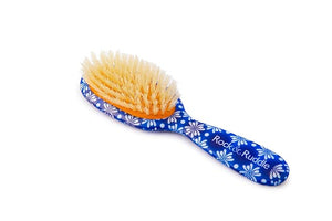 Rock &amp; Ruddle Soft White Natural Boar Bristle Hairbrush for Babies and Young Children | Perfect for Fine Hair Detangling and Smoothing - Tile Blue