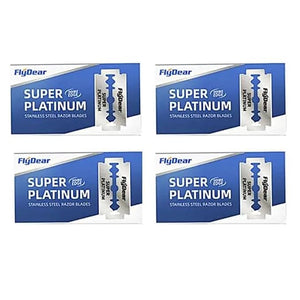 30/50/100pcs Classic Retro Stainless Steel Double Edge Safety Razor Blades for Men - Professional Barber Tool for Smooth Shaving &amp; Hair Removal(40pcs)